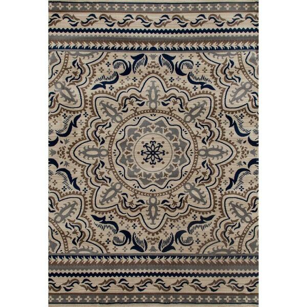 Art Carpet 5 X 8 Ft. Milan Collection Fanciful Woven Area Rug, Beige 24248
